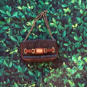 Michael Kors Brown Shoulder Bag with Chain Strap